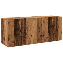 Mobile TV a muro - HELLOSHOP26 - legno antico - 100x30x41 cm - Legno ingegnerizzato - Ripostiglio integrato