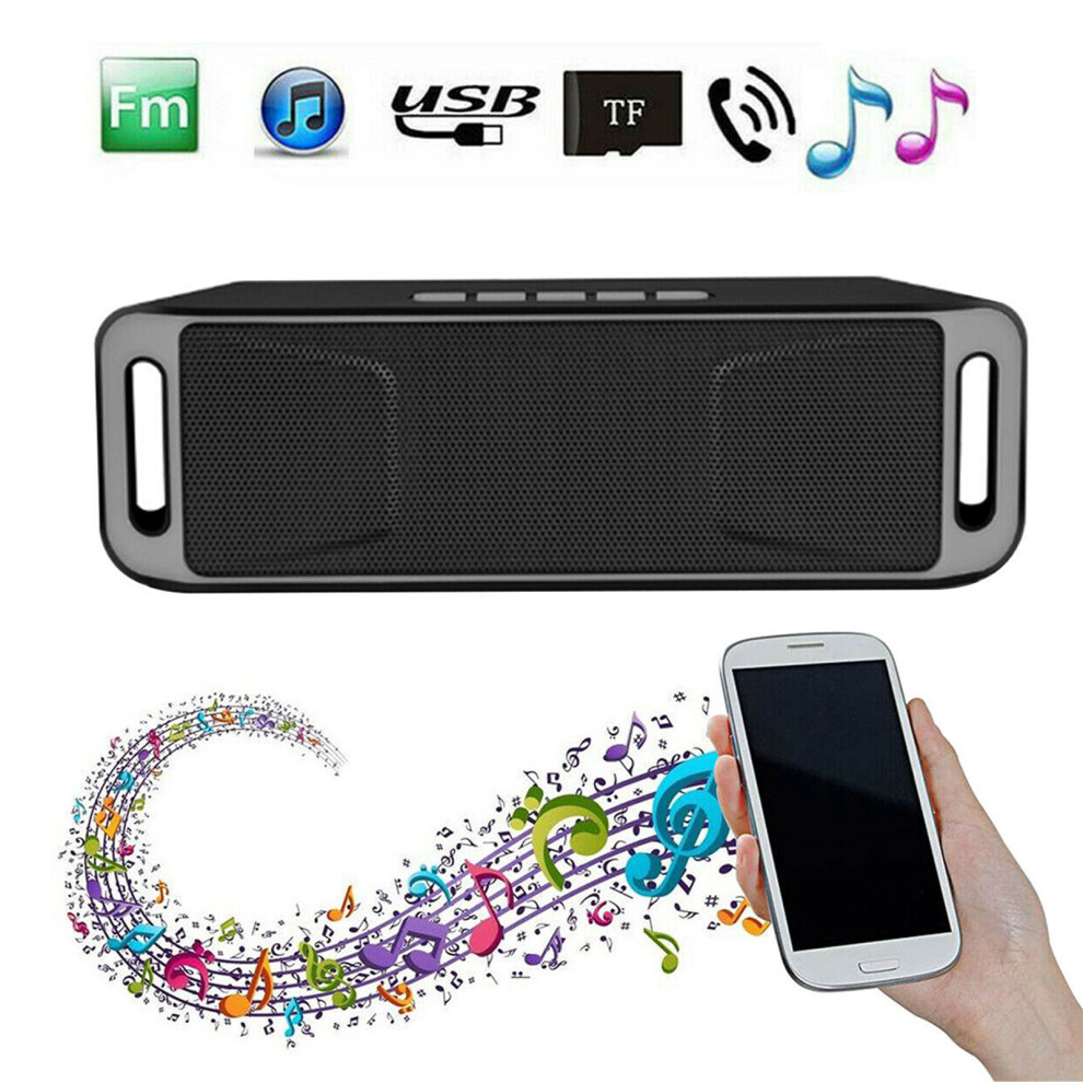 (Gray) 40W Bluetooth-Compatible Speaker Waterproof Wireless Outdoor Stereo For Usb/Tf/Aux Fm Music Playing Gray 6434023402727