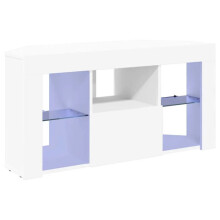 Mobile TV - HELLOSHOP26 - Mobile TV LED ad angolo moderno - Bianco - 100x40x50 cm - Illuminazione LED