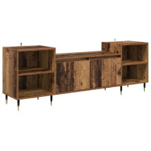 Mobile TV - HELLOSHOP26 - Mobile TV rettangolare moderno - 160 x 35 x 55 cm - Legno ingegnerizzato - 2 porte, 4 ripiani