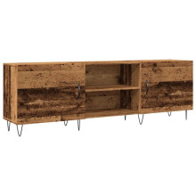 Mobile TV - HELLOSHOP26 - 150x30x50 cm - Legno antico - 2 porte e 2 cassetti - Piedi in ferro