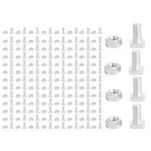 100 Paquets écrous et Boulons de Serre Boulons à Tête Carrée écrous Kit de Réparation de Serre Pièces de Rechange Fournitures de Jardin