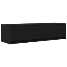 Mobile TV a muro - HELLOSHOP26 - 100 x 31 x 25,5 cm - Nero - Legno ingegnerizzato - 2 cassetti