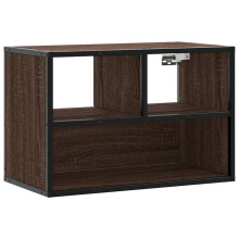 TV-meubel - HELLOSHOP26 - industrieel - 60 x 31 x 39,5 cm - spaanplaat - metalen frame