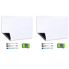 2X Calendario Lavagna Un Cancellazione Magnetica Un Secco per Frigorifero con 6 Penne E Gomma , per Appunti Disegno Settimanale di