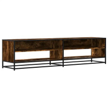 Mobile TV - HELLOSHOP26 - 180,5x40x46 cm - Rovere fumé - Legno ingegnerizzato - Struttura in metallo