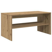 Mobile TV - HELLOSHOP26 - Rovere artigianale 80x40x40 cm - Doppia funzione tavolino - Legno ingegnerizzato - Resistente all'umidità