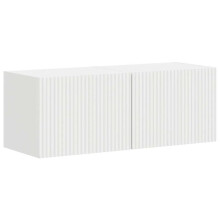 Mobile TV a muro - HELLOSHOP26 - 60 x 31 x 29 cm - Bianco - Set di 2 - 2 porte