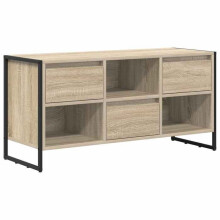 TV-meubel - HELLOSHOP26 - Modern industrieel TV-meubel - 100 x 36 x 49,5 cm - Engineering hout - Lade &amp; stalen poten
