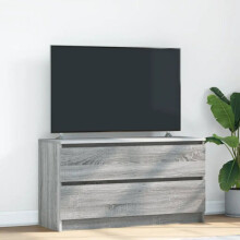 Mobile TV - HELLOSHOP26 - sonoma grigio - 100x35x54 cm - Legno ingegnerizzato - Ripostiglio pratico