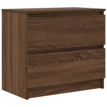 Mobile TV - HELLOSHOP26 - 60x35x54 cm - Rovere marrone - 2 cassetti - Legno ingegnerizzato