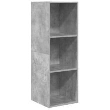 Mobile TV a muro - HELLOSHOP26 - 37 x 37 x 107 cm - 3 porte - Legno marrone opaco - Verticale/Orizzontale