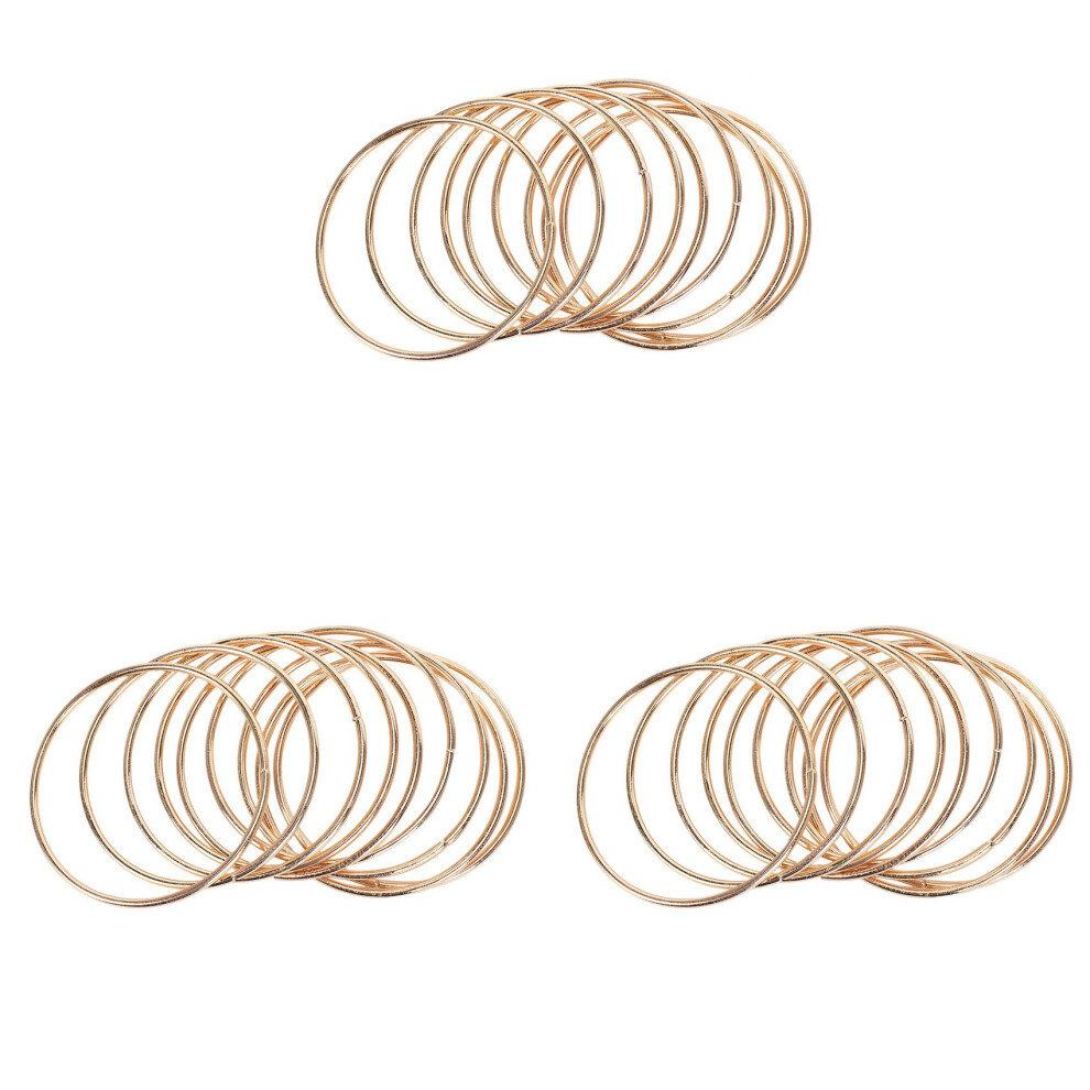 30 Pack 3 Inch Gold Dream Catcher Metal Rings Hoops Macrame Ring For Dreamcatchers And Crafts 4711024307247