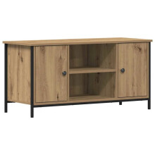 Mobile TV - HELLOSHOP26 - Rettangolare 100 x 40 x 50 cm - Legno ingegnerizzato - 2 porte - 1 ripiano