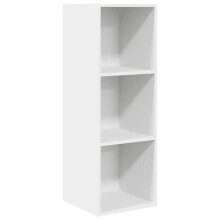 Mobile TV a muro - HELLOSHOP26 - 37x37x107 cm - Bianco - Legno ingegnerizzato - 3 scomparti