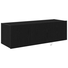 Mobile TV a muro - HELLOSHOP26 - Mobile TV moderno a muro - Illuminazione LED dinamica - Nero opaco - 100x35x31 cm