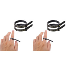 2X Outil de Mesure de la Taille de L'Anneau Outil de Mesure de la Taille Des Doigts avec Un Chiffon de Polissage de Bijoux