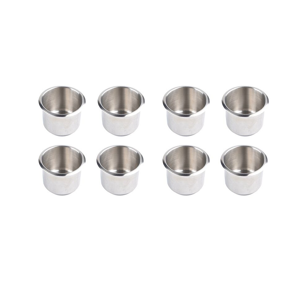 8Pcs Universal Marine Boat Cup Holder 68X55mm Stainless Steel Drop In Drink Cup Holder For Poker Table Couch 4712705061649