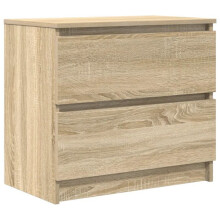 TV-meubel - HELLOSHOP26 - 60 x 35 x 54 cm - Sonoma eiken - 2 lades - Engineering hout