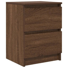 Mobile TV - HELLOSHOP26 - 40 x 35 x 54 cm - 2 cassetti - Legno ingegnerizzato - Rovere marrone