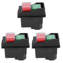 3X Interruptor de Botón Electromagnético Una Prueba de Agua 5 Pines Kjd17 220-240V Bobina Arrancador Magnético Interruptores de Seguridad de