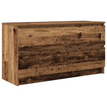 TV-meubel - HELLOSHOP26 - 100 x 35 x 54 cm - Oud bruin hout - Spaanplaten - Klassieke stijl