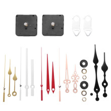 2Pcs Non-Ticking Quartz DIY Wall Clock Movement Mechanism Kit with 5 Different of Repair Parts Replacement