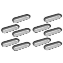 10 Stück Hot Dog Form Kohlenstoffstahl Wurstformen Antihaft Backformen Oval Hot Dog Brötchen Backform für DIY Hausgemachte Brot Werkzeug