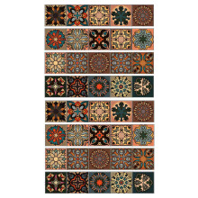 40 Pièces Séries 3D Multi Marocain Auto-Adhésif Salle de Bain Cuisine Mur Escalier Tuile Autocollant