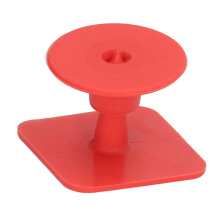 100 Pcs Red Square Pig Ear Tags, 32x32mm Livestock ID Markers