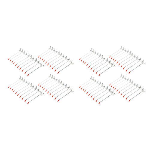 80Pcs Single Pegboard Hooks 150mm Board Slat Wall Retail Display Shop Peg Fits 25mm