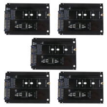 5X Black Case CY B+M Socket 2 M.2 NGFF () SSD to 2.5 Adapter for 2230/2242/2260/2280mm M2 SSD