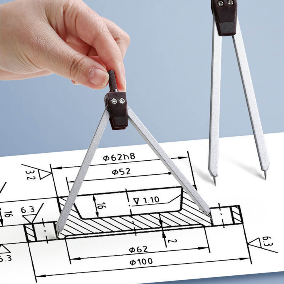 (1 Set Of 20-Piece Upgraded) Professional Geometry Drafting Tools With Protractor Metal Rulers Triangles Compasses Suitable For Artists And Students 6443564975874