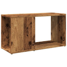 Mobile TV - HELLOSHOP26 - 60x24x32 cm - Legno antico - Legno ingegnerizzato - Grande spazio di stoccaggio