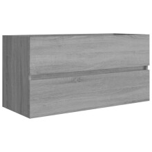 Waschtischmöbel - HELLOSHOP26 - Sonoma grau 90x38,5x45 cm - Holz (Platten) - Schublade - Feuchtigkeitsbeständig