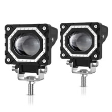 2Pcs Motorcycle LED Auxiliary Lights 120W 12000LM Waterproof 9-30V