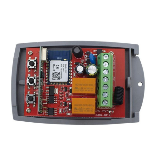 Wifi  Gate Remote Control  Universal 433MHz Garage Door Receiver 2CH Relay Module Work 85-250V