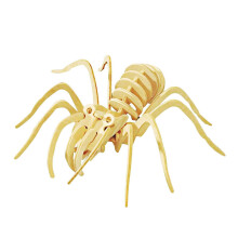 Wooden Spider Puzzle DIY Wooden Model Kit Educational Brain Teaser for Boys Skill Building