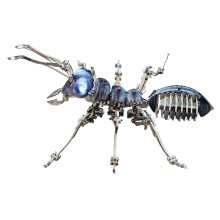 3D Metal Steampunk Ant Puzzle Kit with 150+ Precision Parts, Vintage DIY Mechanical Model for Adults