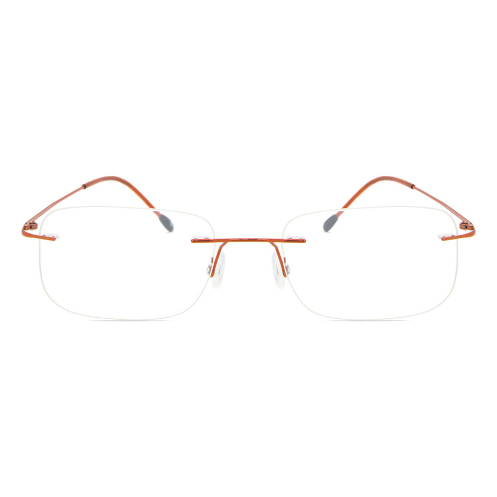 Smartbuy Collection Rimless Rectangle Orange Bethanana Ttgv01 006 Unisex Eyeglasses