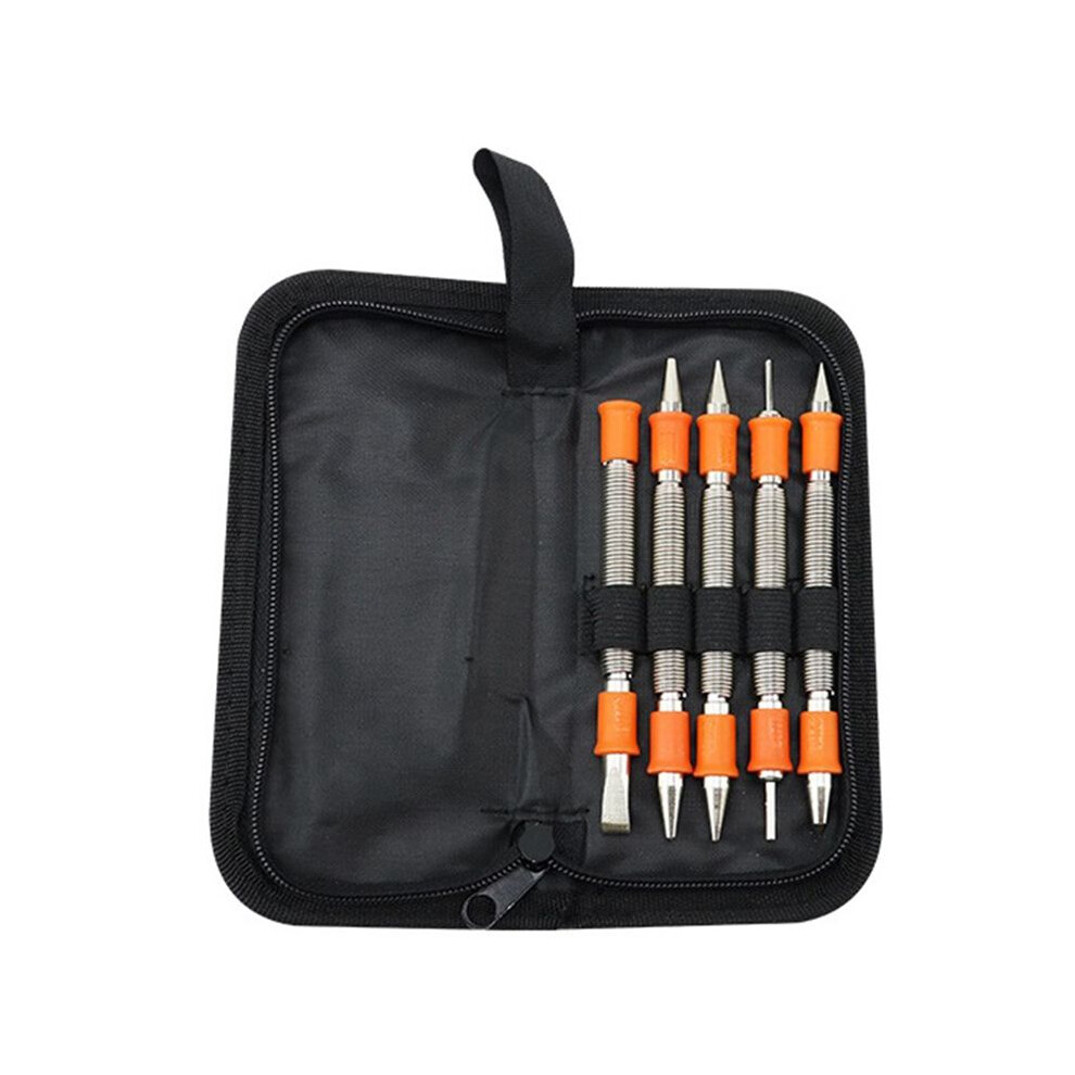 5Pcs Metal Working Set, Dual Combo Nail Setter & Dual Center Punch & Hinge Pin Remover Punch Set 6033517342893