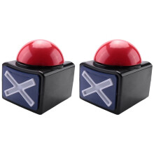 2PCS Game Answer Buzzer , Game Buzzer Alarm Sound Button with Light Trivia Quiz Got Talent Buzzer Game Toys