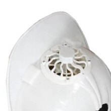 Fanm Schutzhelm mit solarbetriebenem Ventilator, atmungsaktiver Sonnenschutz, Weiß, 29 x 23 x 15 cm