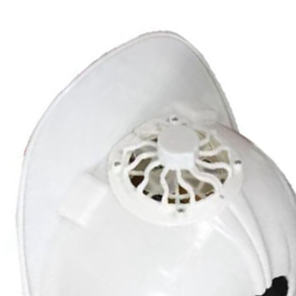 Fan Safety Helmet With Solar Fan, Breathable Sun Shade, White, 29X23x15cm 8451388736579
