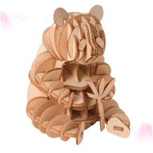 Wooden Panda Puzzle DIY Kit Educational Handmade Wood Model for Creative Craft and Gifts