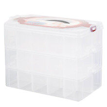 Transparante 3-Laags 30-Rasters Washi Tape Opbergdoos Transparante Gereedschapsset Doos Accessoires Handcarry Kantoorartikelenhouder