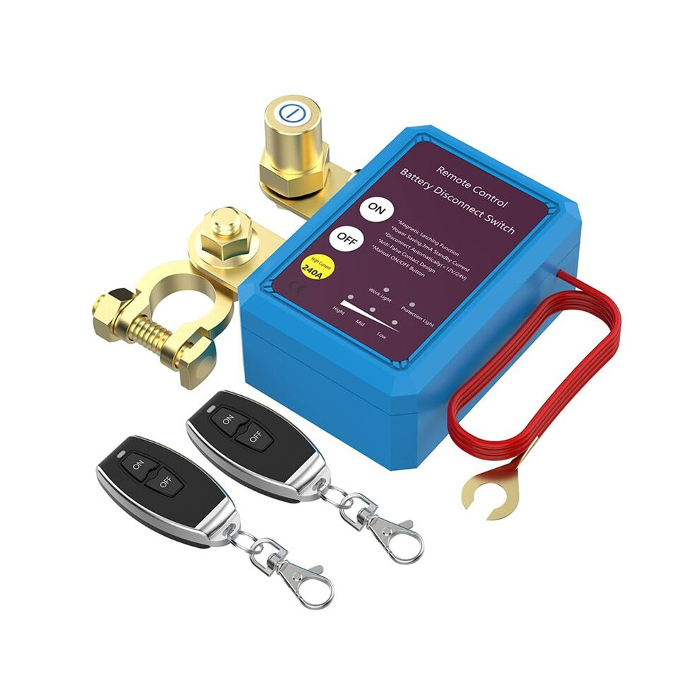 12V 240A Remote Battery Disconnect Anti Marine Rv Atv Boat Theft Automatic Cut Shut Off For Auto Truck 6032652315366