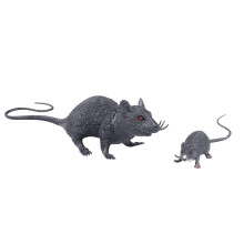 2pcs Fake Mouse Toy Realistic Rat Prop Gray Design for Halloween April Fools Day Pranks