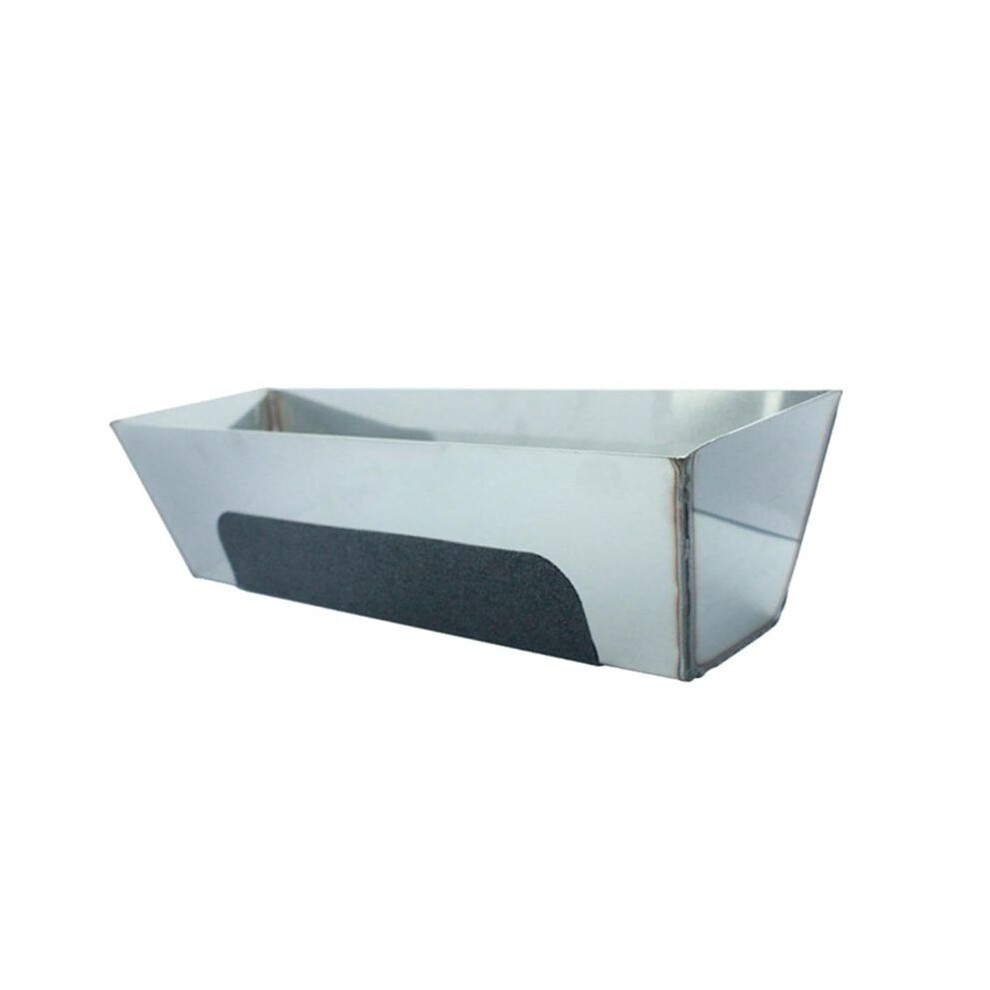 12Inch Stainless Steel Mud Pan Anti Slip Sturdy Accessories Drywall Sheared Edges With Reinforced Band Scraping Bar 4714137106486