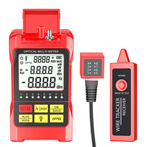 Fiber Optic Optical Power Meter RJ45 Tester+Wire Tracker -70-+10dbm Optical Multimeter Network Attenuation Tester